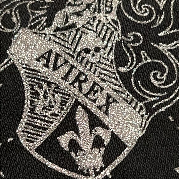 VTG Avirex all over print silver logo full zip sweatshirt size XL rare in EUC - Picture 8 of 14